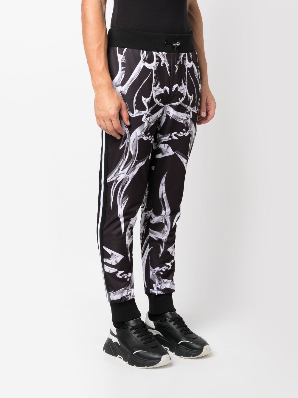 Chrome abstract-pattern track pants - 3