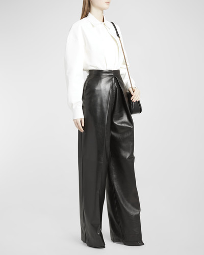 Alexander McQueen Pleated Leather Trousers outlook