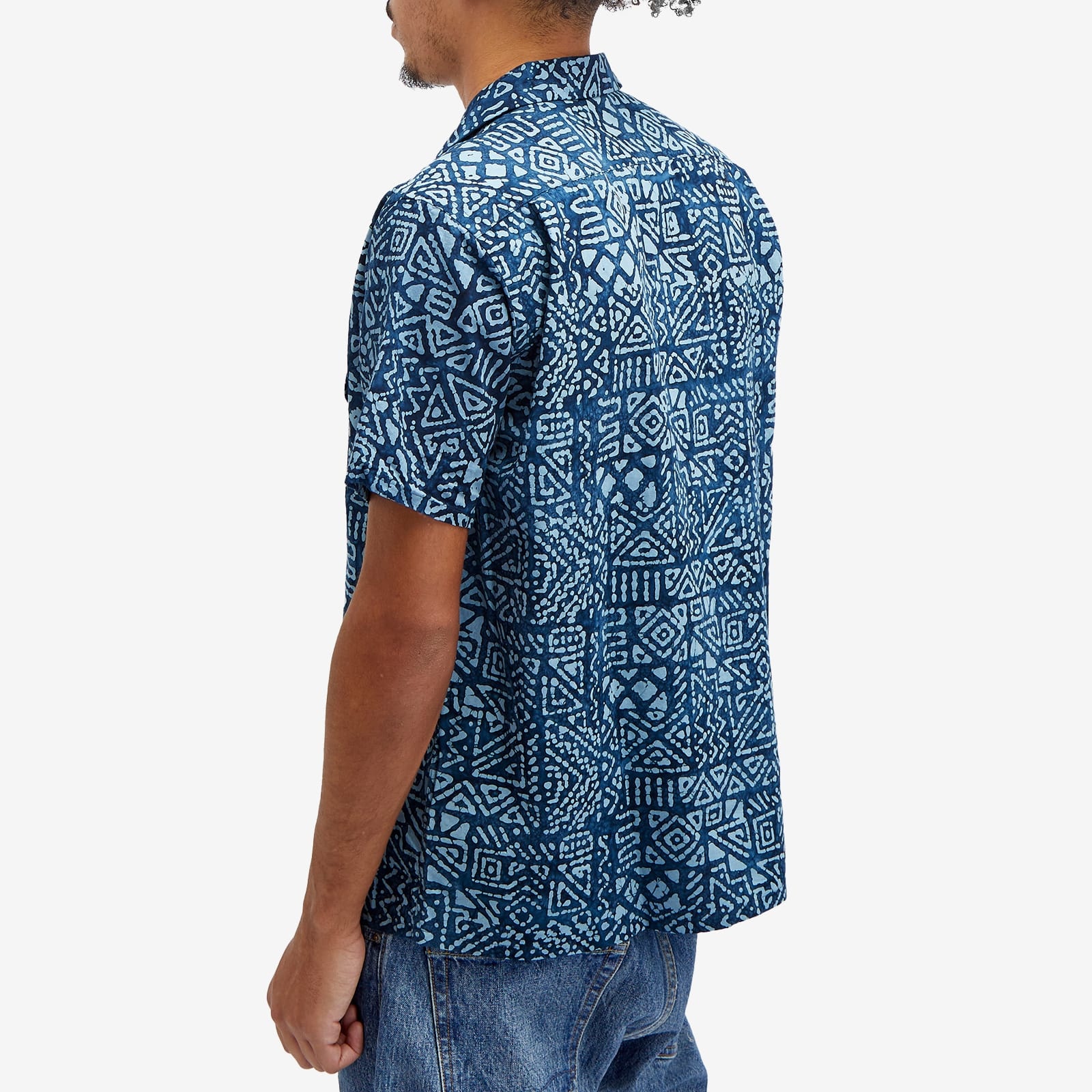 Beams Plus Open Collar Batik Print Shirt - 3