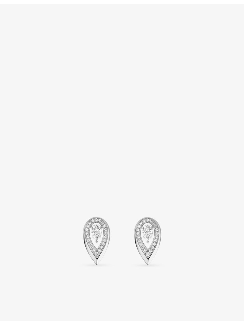 Fiery Gold and 0.10ct Diamond Stud Earrings 1