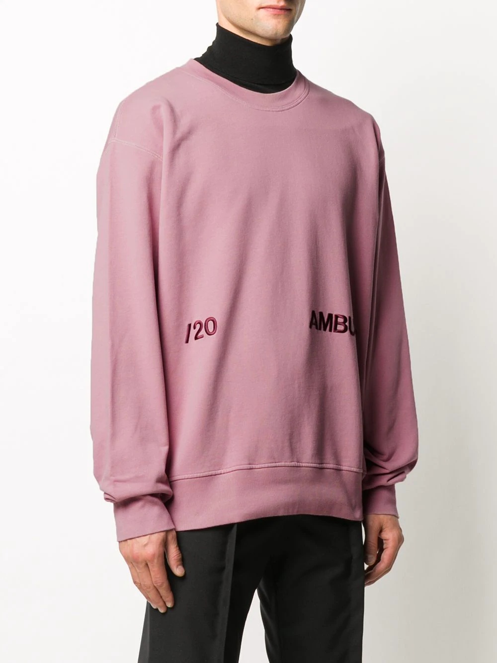 embroidered-logo sweatshirt - 3