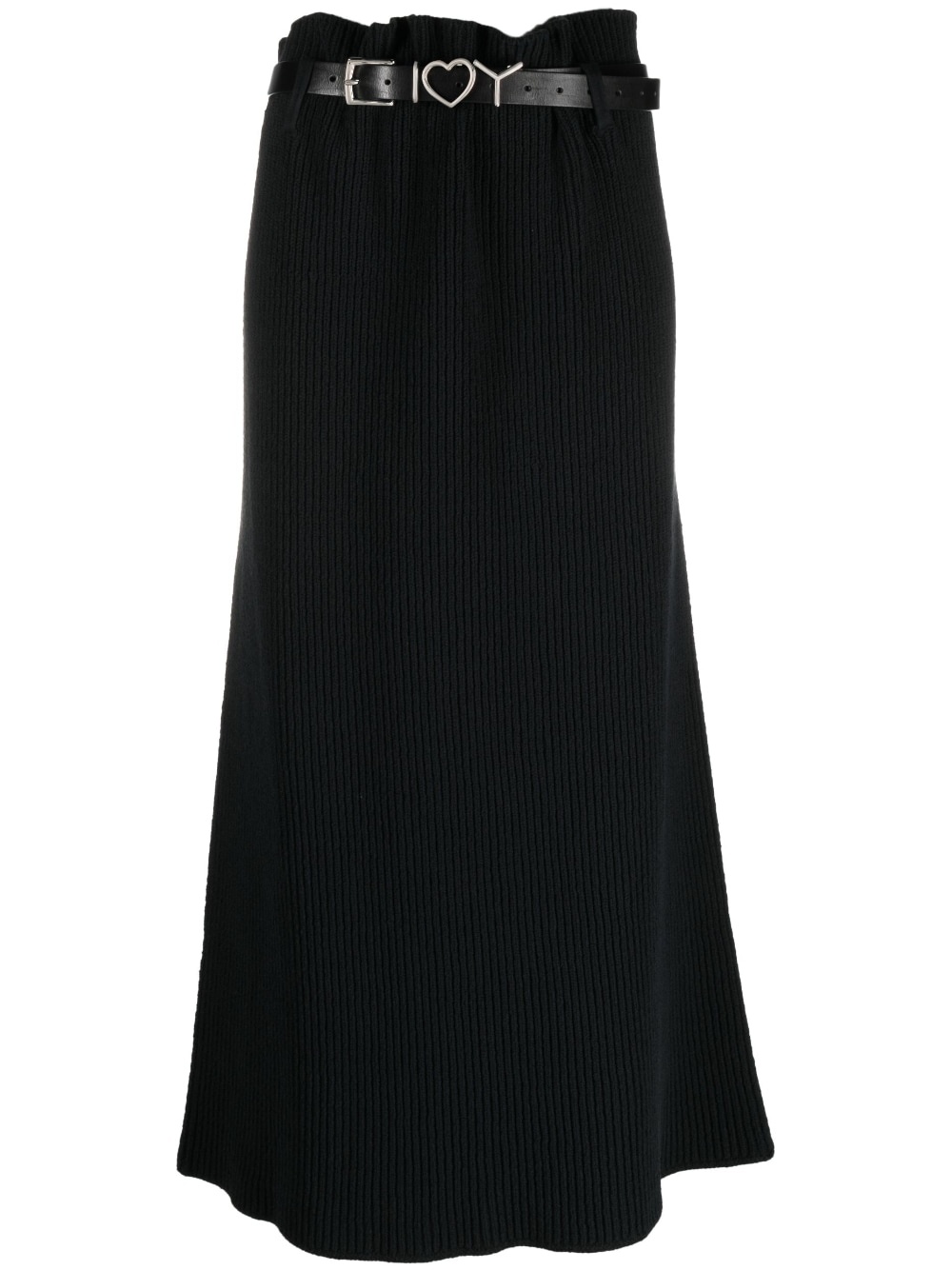 ribbed high-waisted skirt - 1