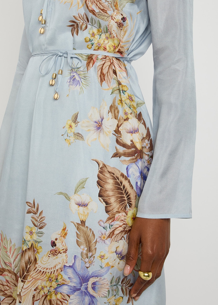 Zimmermann Coco Billow Floral-print Satin Maxi Dress - 5