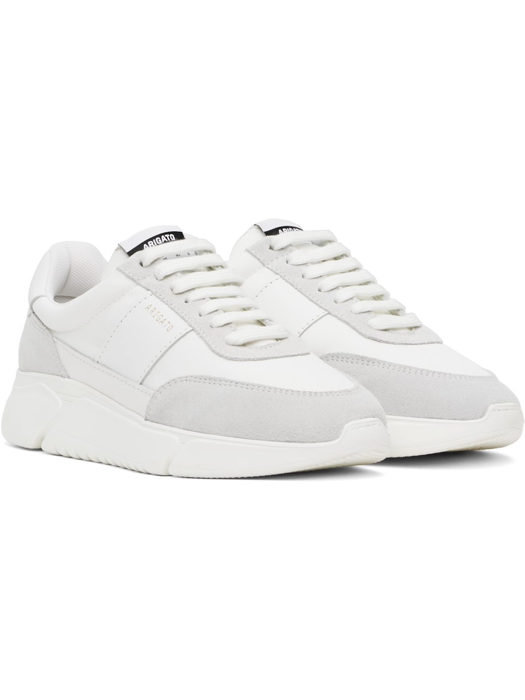 White & Gray Genesis Vintage Runner Sneakers - 4
