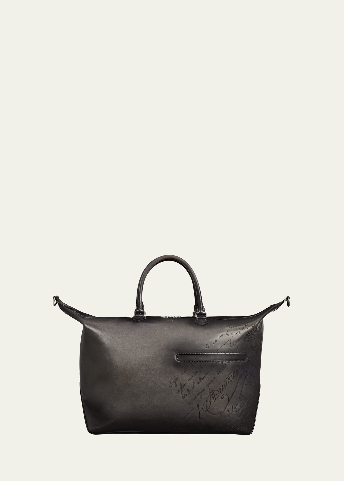 Men's Toujours Soft Scritto Leather Travel Bag - 1