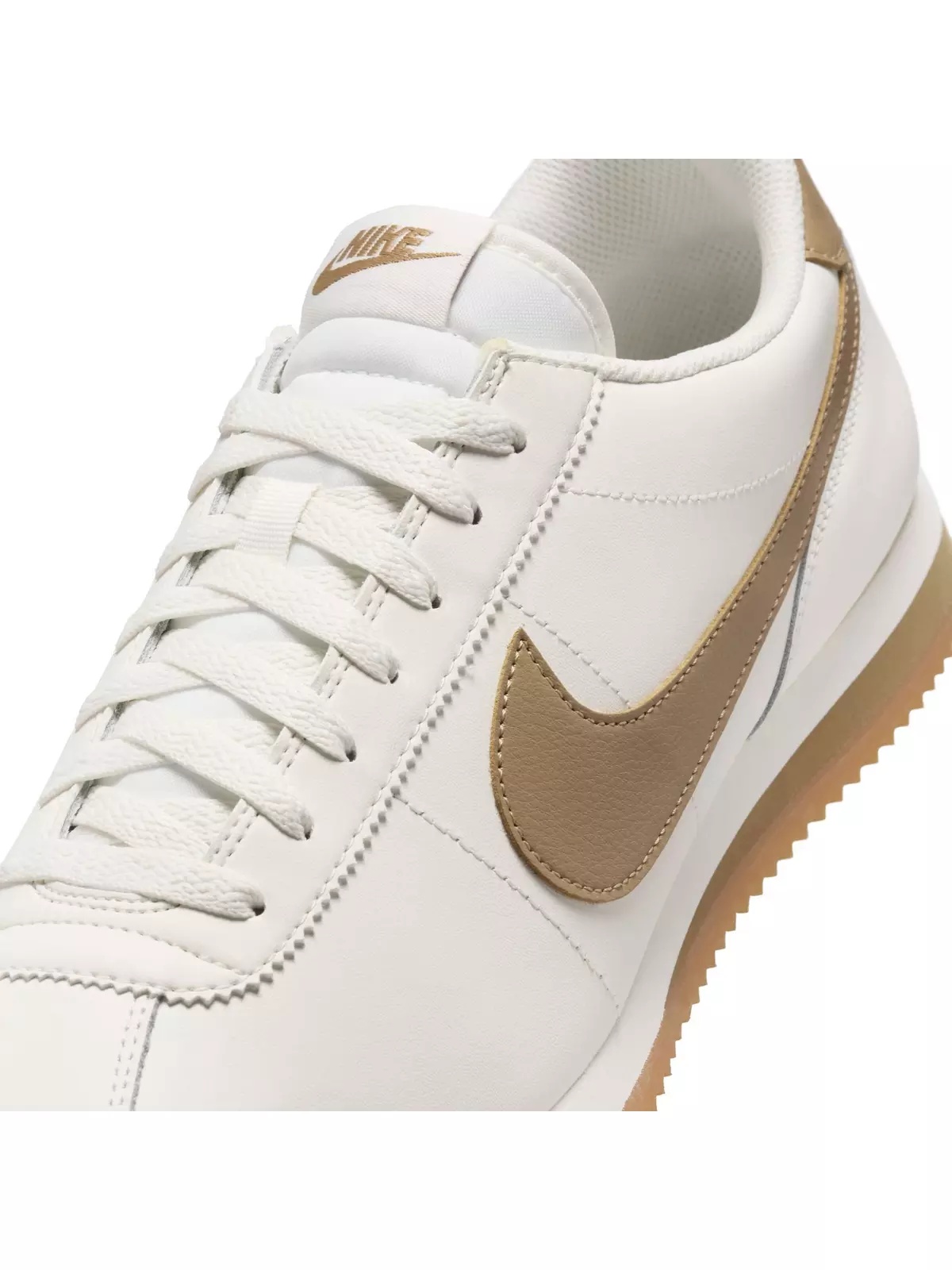 Cortez Leather "Sail/Parachute Beige/Gum Yellow" Men's Shoe - 10