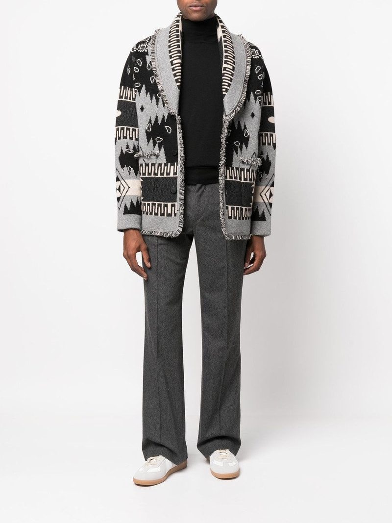 Alanui intarsia-knit button-fastening cardigan outlook