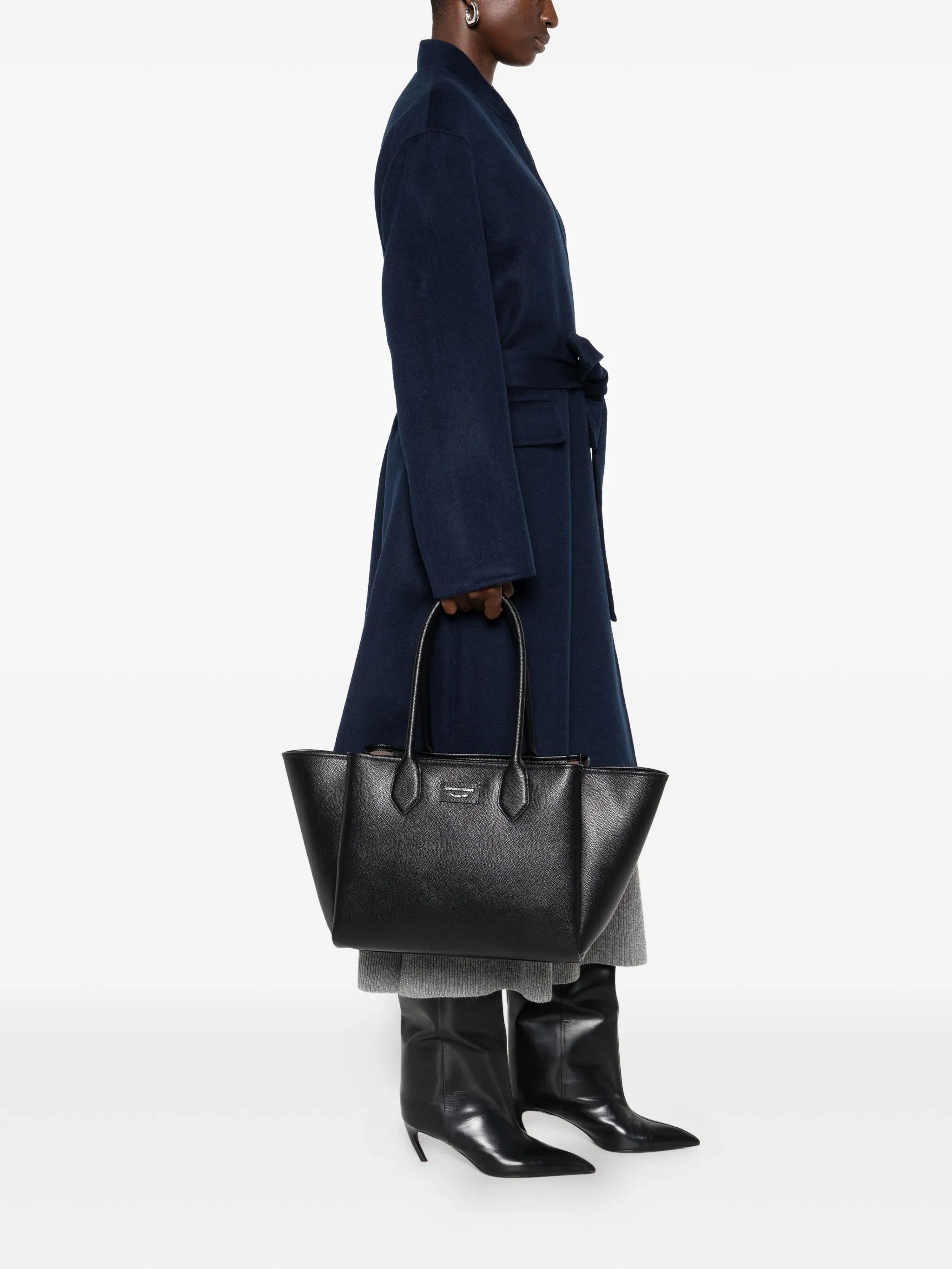 Emporio Armani Leather Tote Bag - 3
