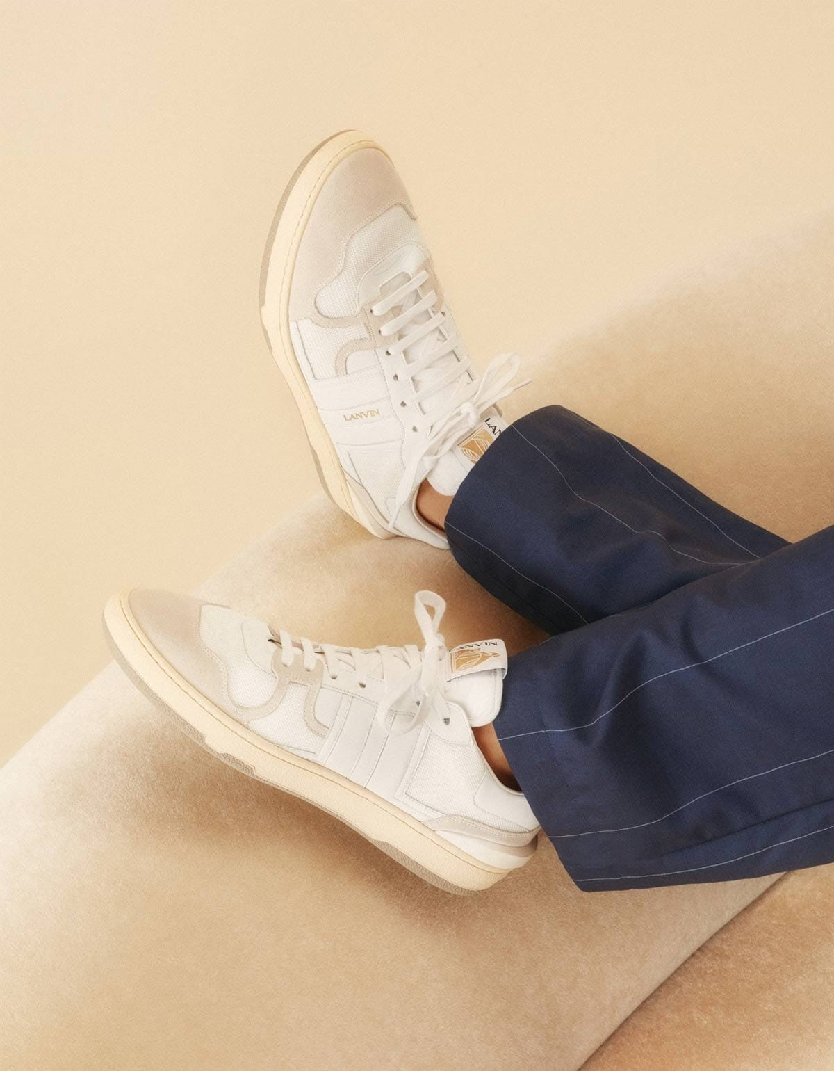 Lanvin White Clay Trainers - 8