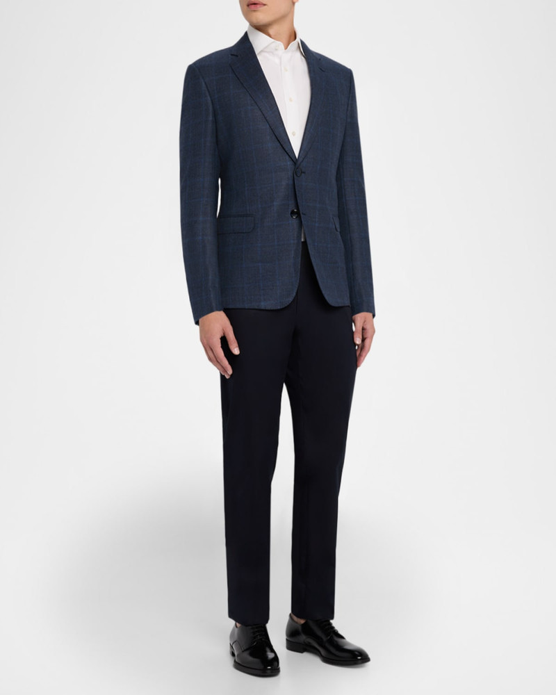 GIORGIO ARMANI Men's Subtle Grid Wool Blend Sport Coat outlook