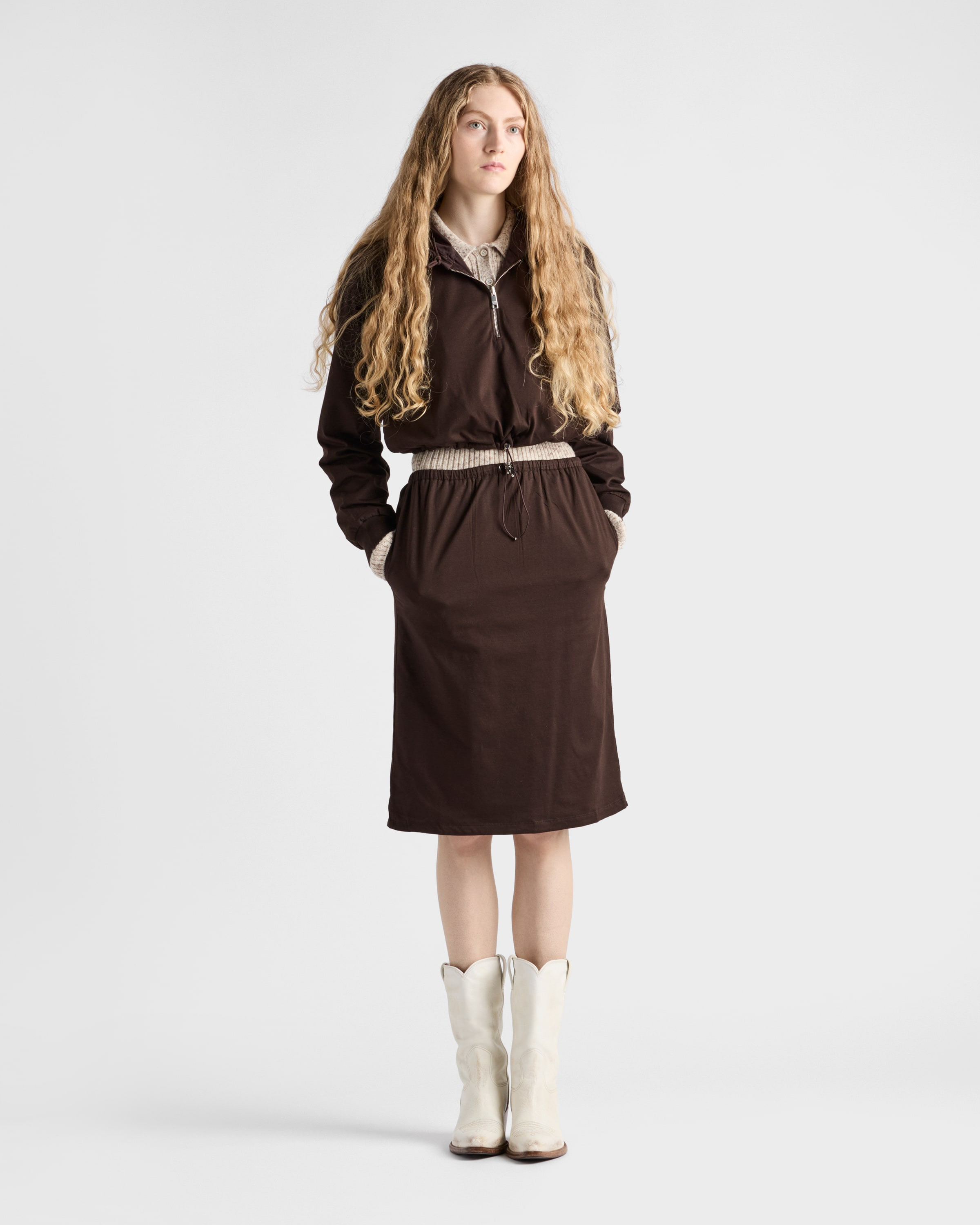 Reversible cotton jersey and Re-Nylon skirt - 2