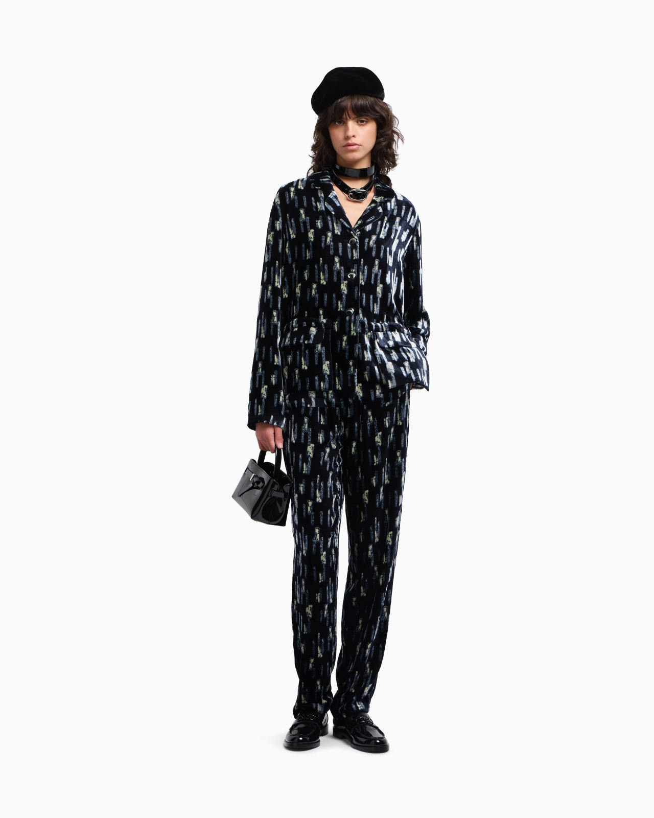 PRINTED VELVET TROUSERS - 2