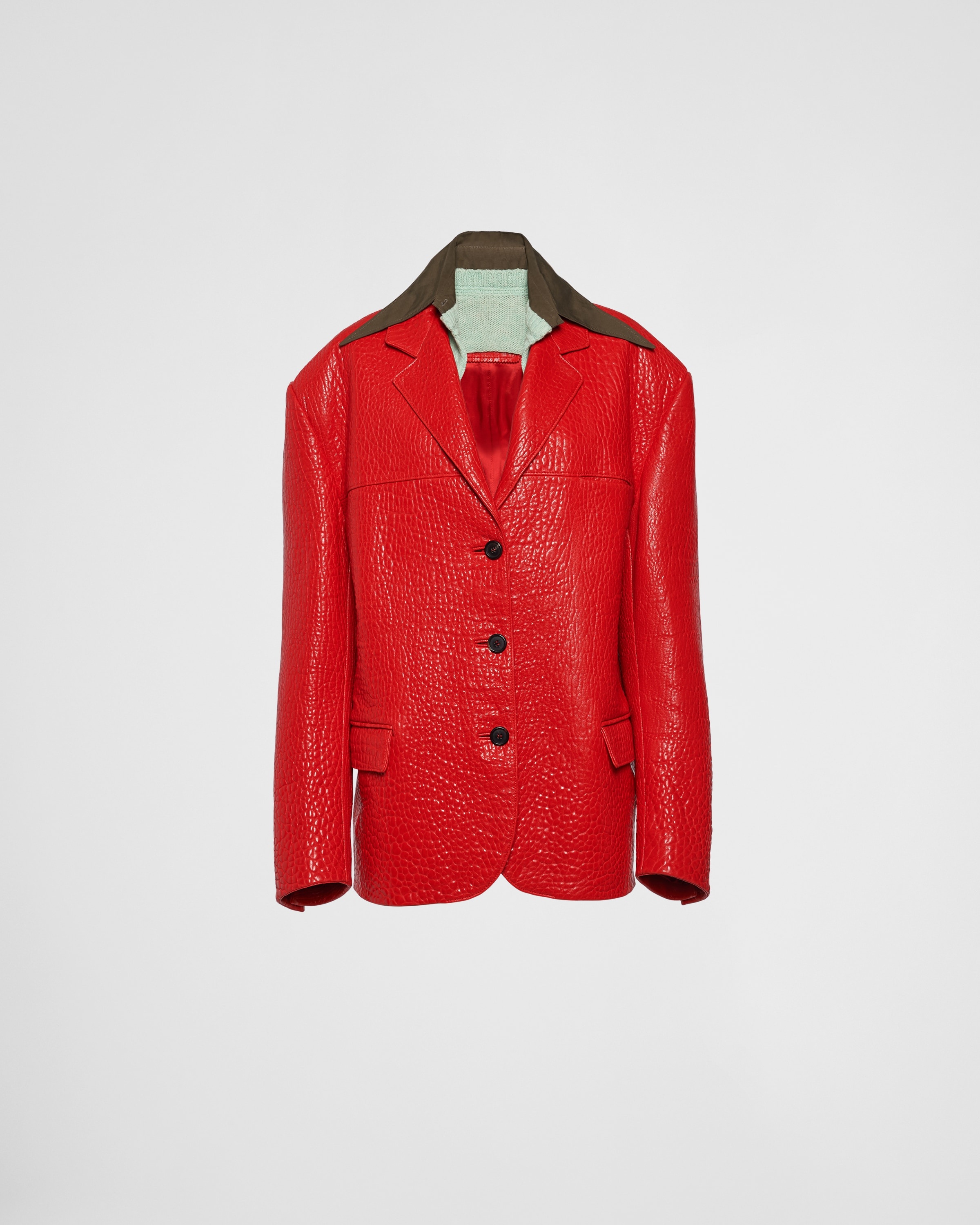 Single-breasted nappa leather jacket - 1