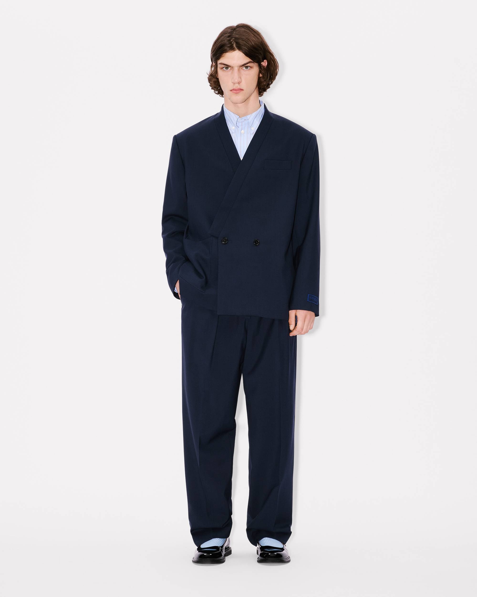 Tailored kimono jacket in virgin wool - 3