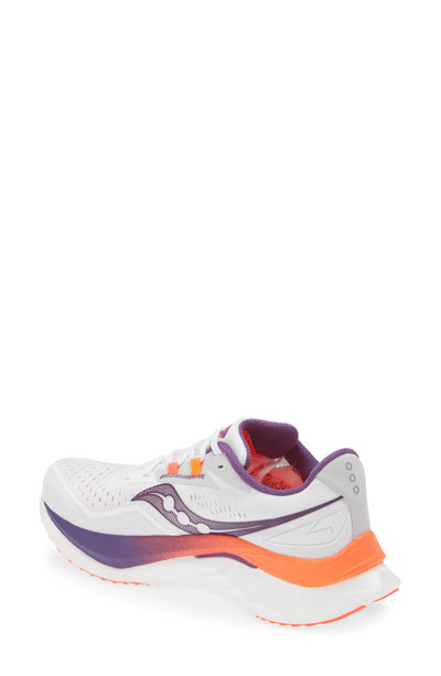 Saucony Endorphin Speed 4 Running Shoe in White/Violet outlook