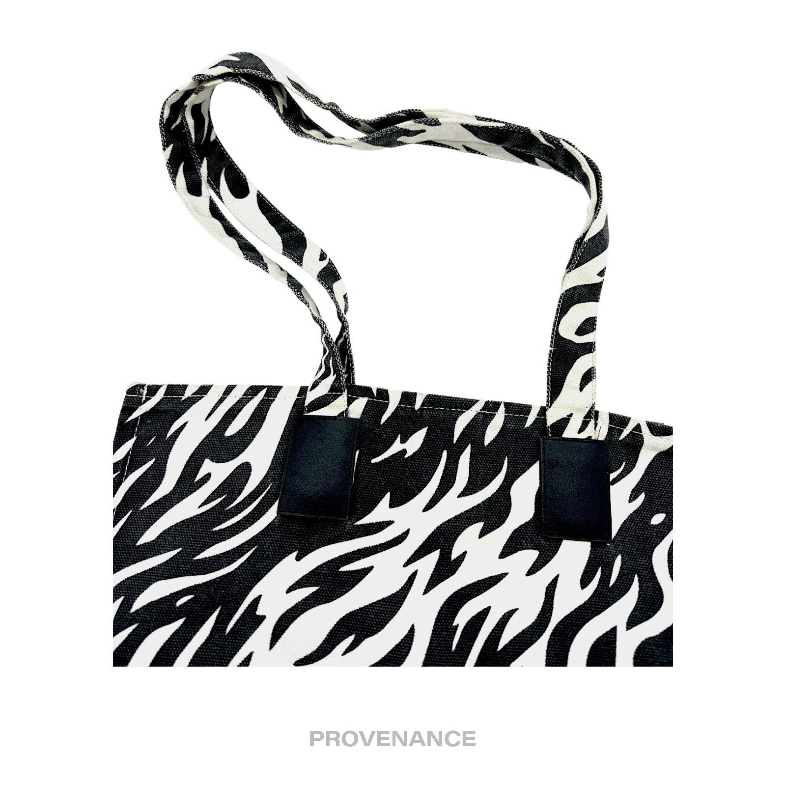 Gucci Garden FUOCO Zebra Cotton Tote Bag - Black/White - 4
