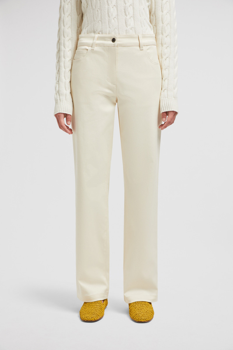Cotton Gabardine Straight Leg Pants 3