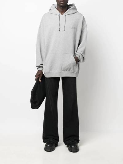 VETEMENTS embroidered-logo cotton hoodie outlook