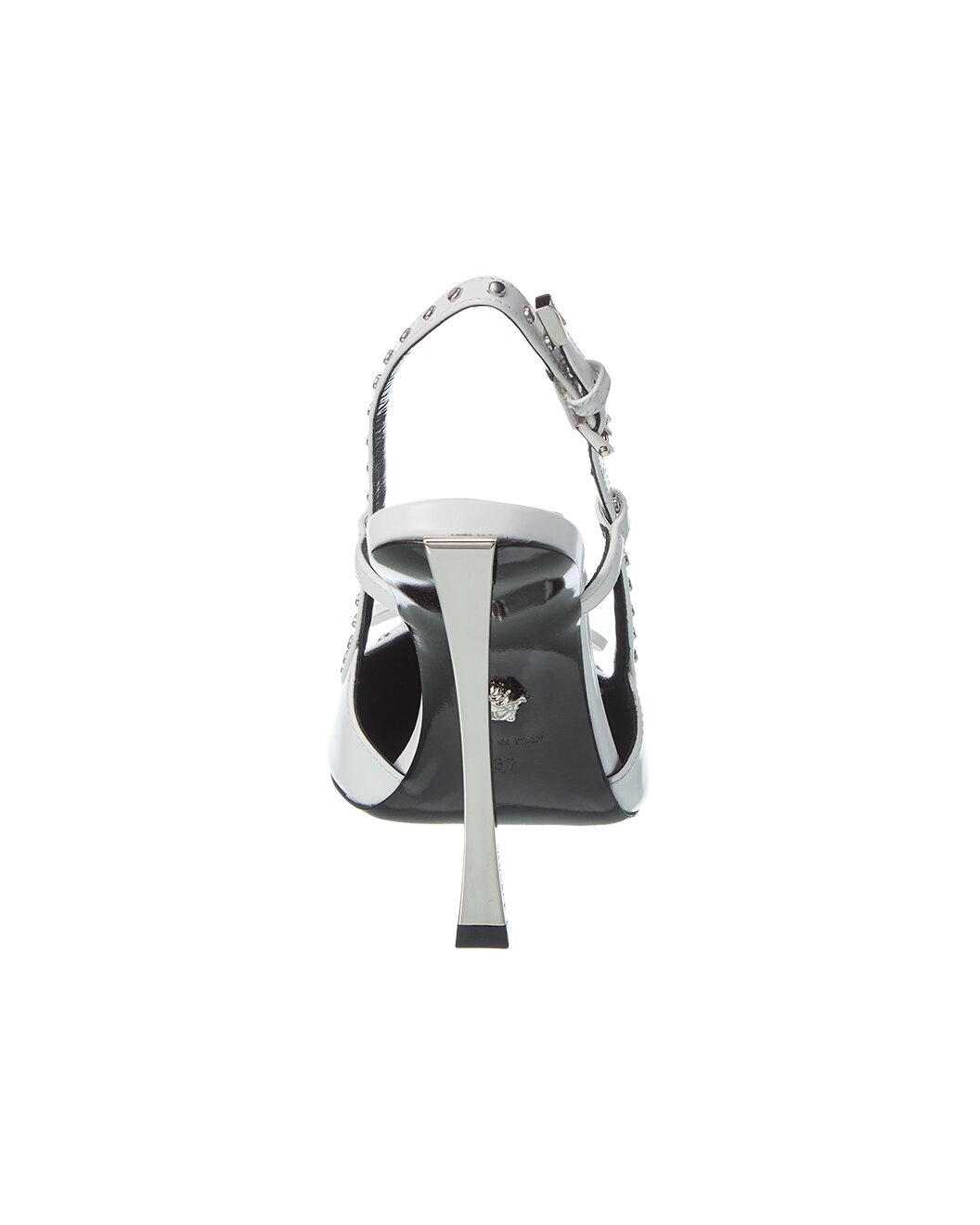 Versace Laced Pin-Point Leather Slingback Pump - 3
