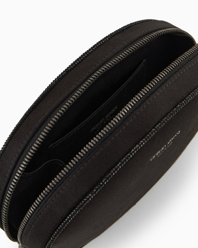 ROUND, SATIN CLUTCH BAG 4