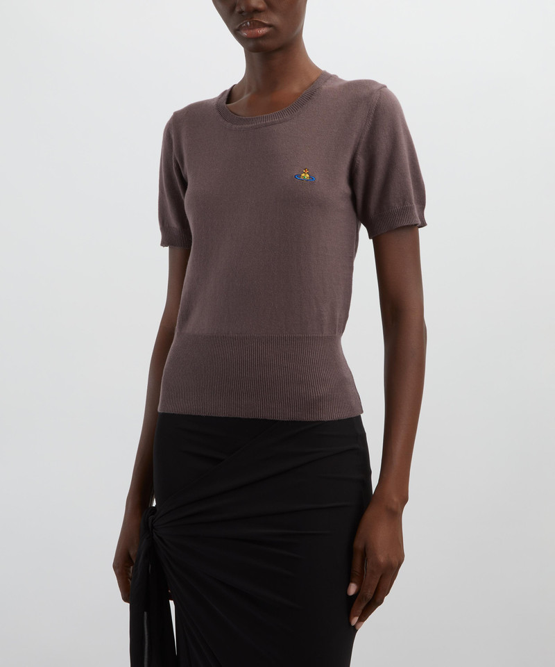Vivienne Westwood Bea Truffle Cotton-Cashmere Top outlook