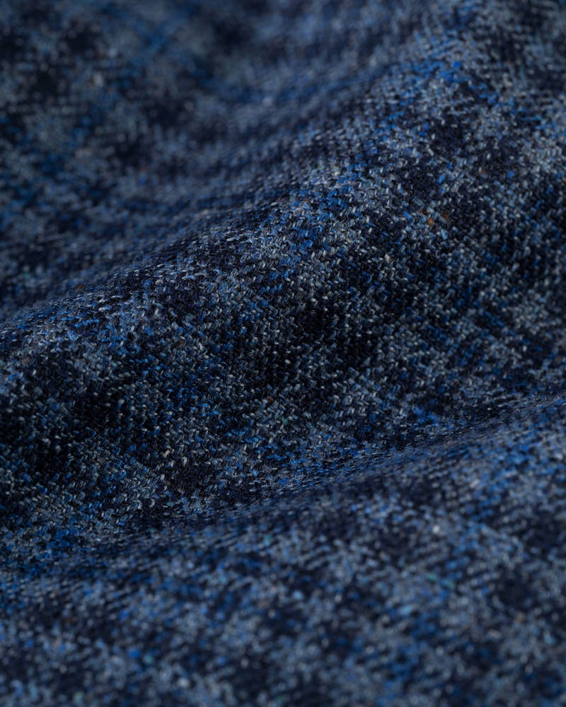 MADE-IN-CANADA MEDIUM BLUE CHECK SILK/WOOL SPORT COAT 3