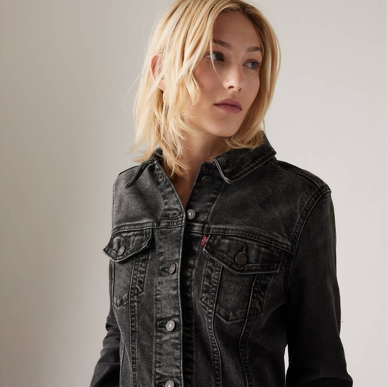 SLIM TAILORED TRUCKER JACKET - 4