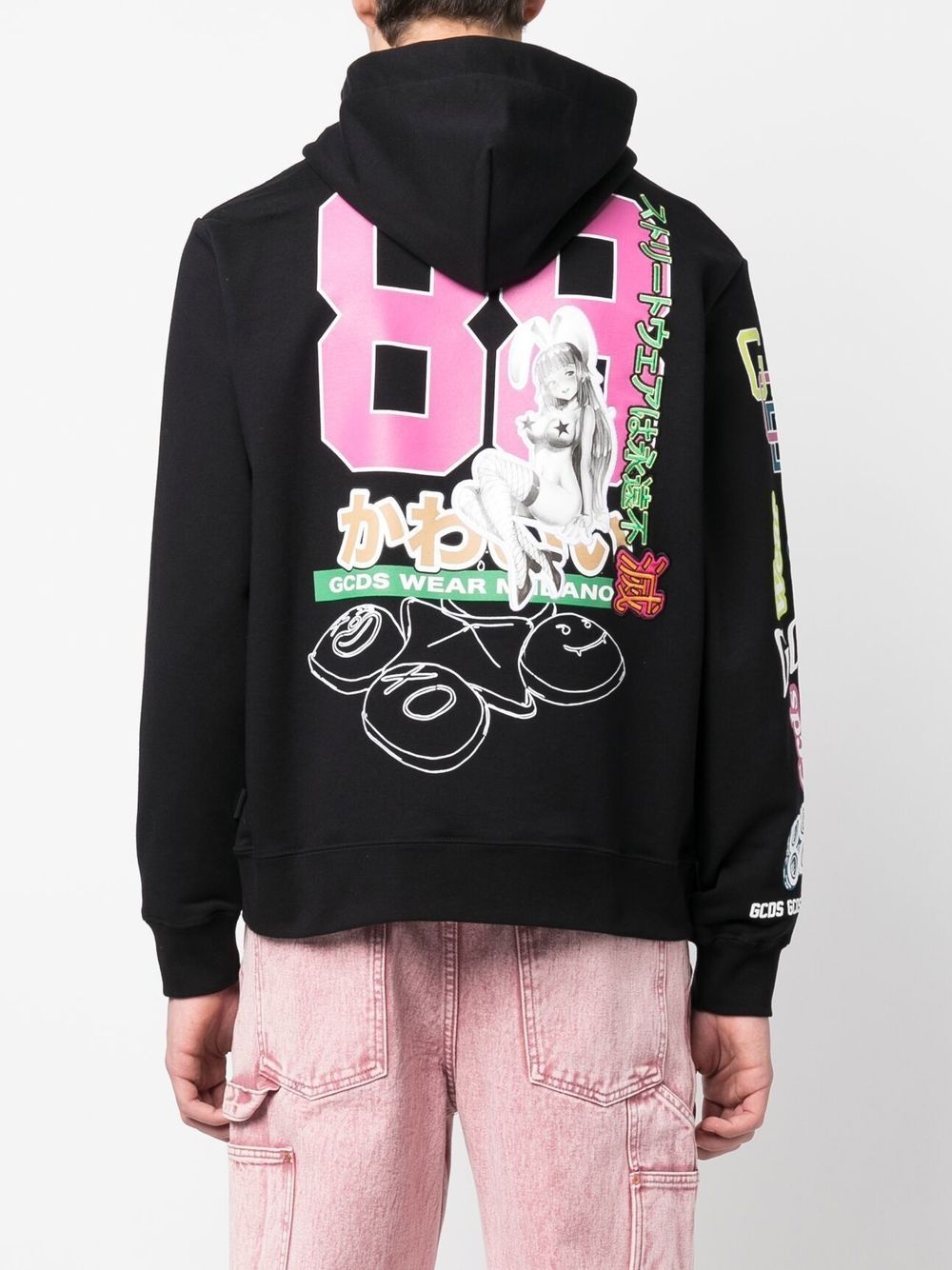 logo-print drawstring hoodie - 4