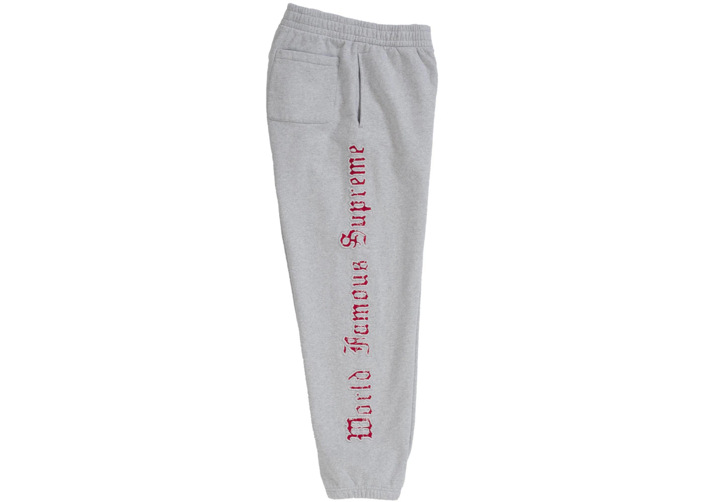 Supreme Contrast Cutout Sweatpant Heather Grey - 2