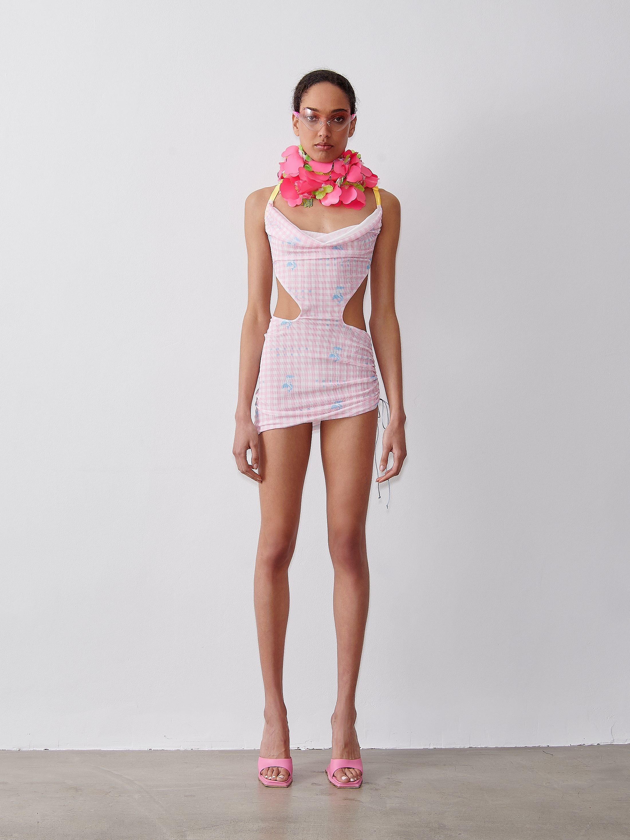 AMBER DRESS PINK GINGHAM - 2