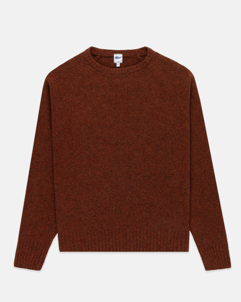 J. PRESS SOLID RUST CREWNECK SWEATER - TRIM FIT outlook