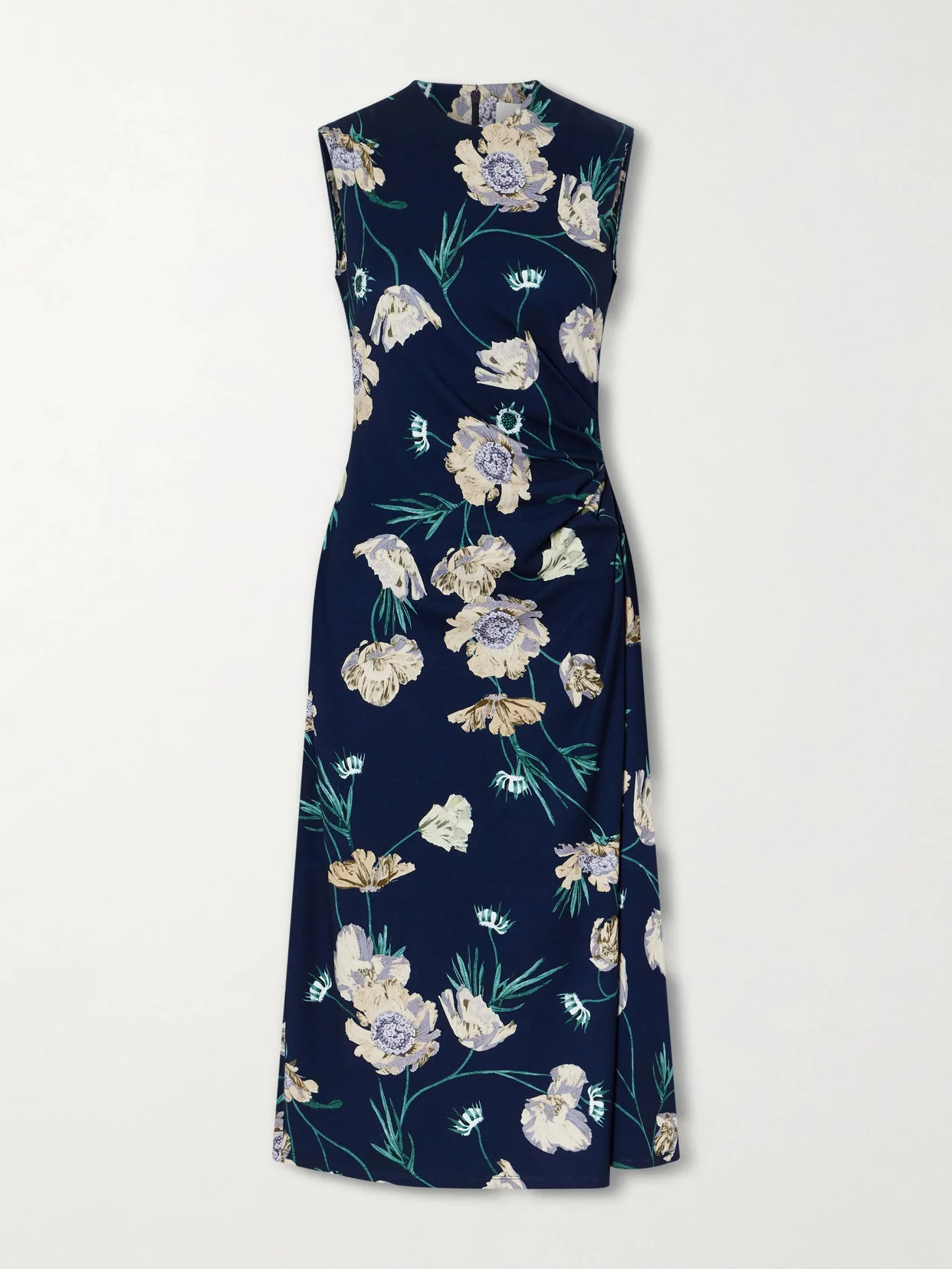 Floral Printed Ponte Midi Dress - 1