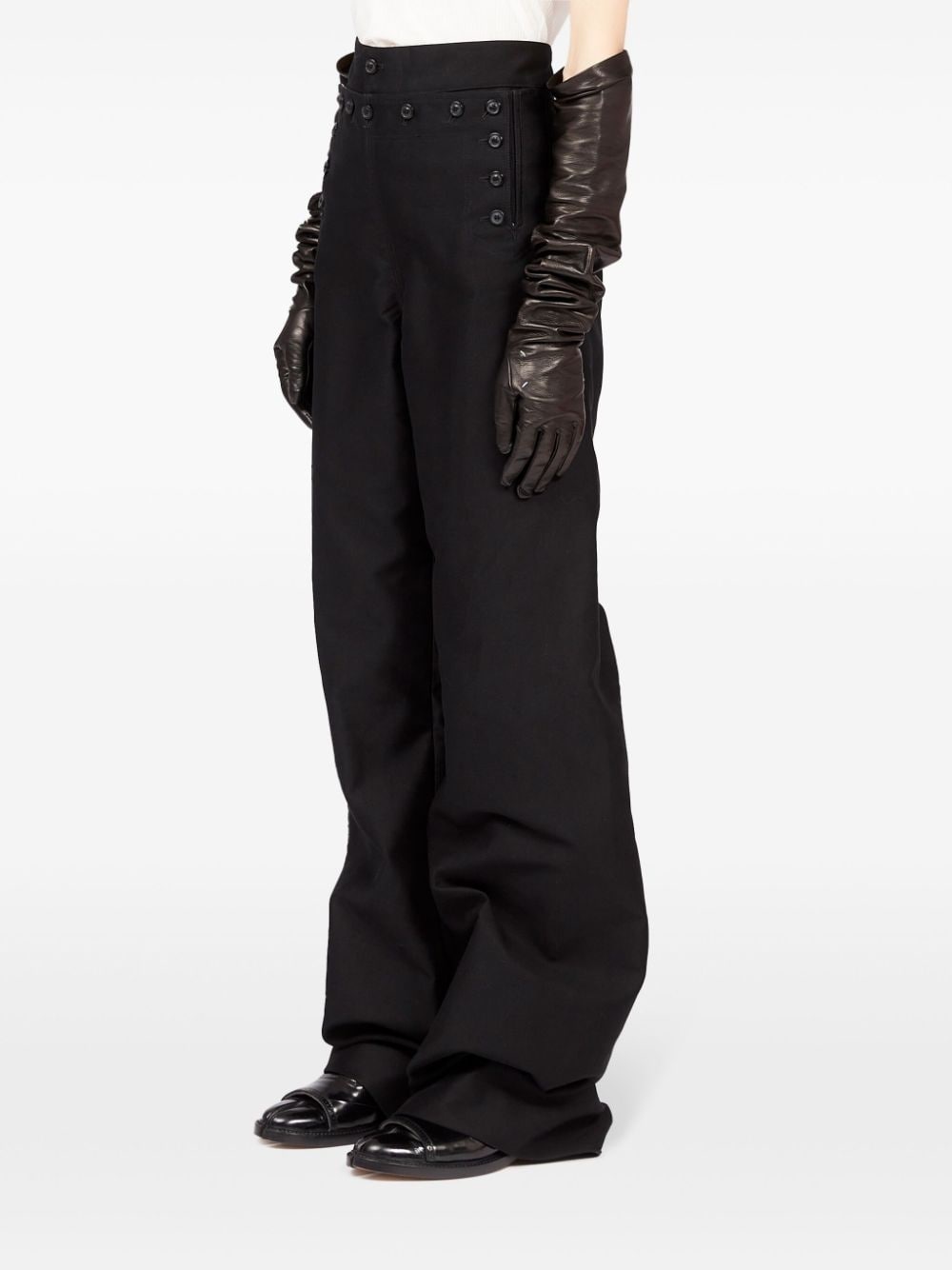 wide-leg satin trousers - 6