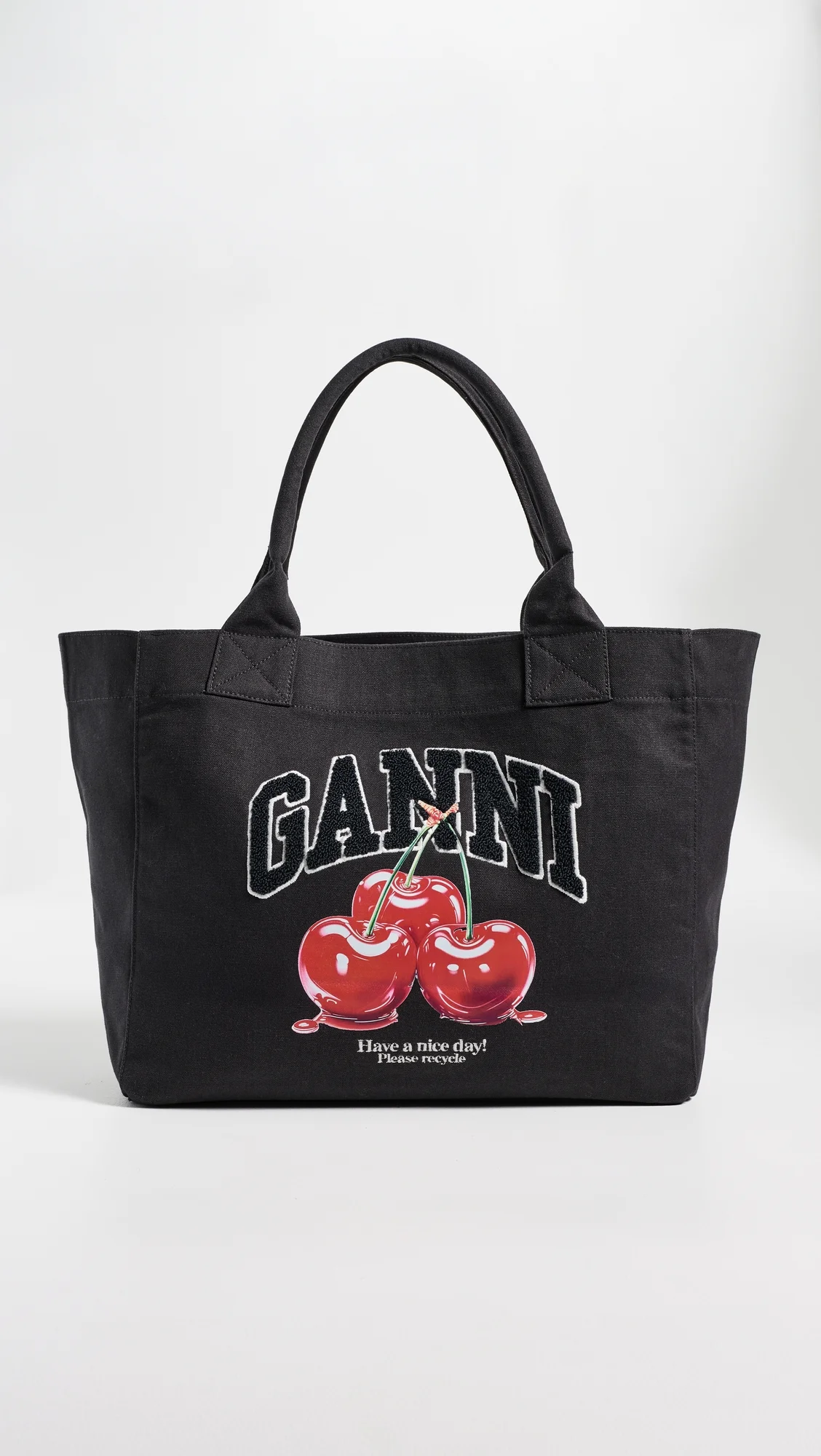 Medium Trapeze Shopper Cherry Printed Tote - 1