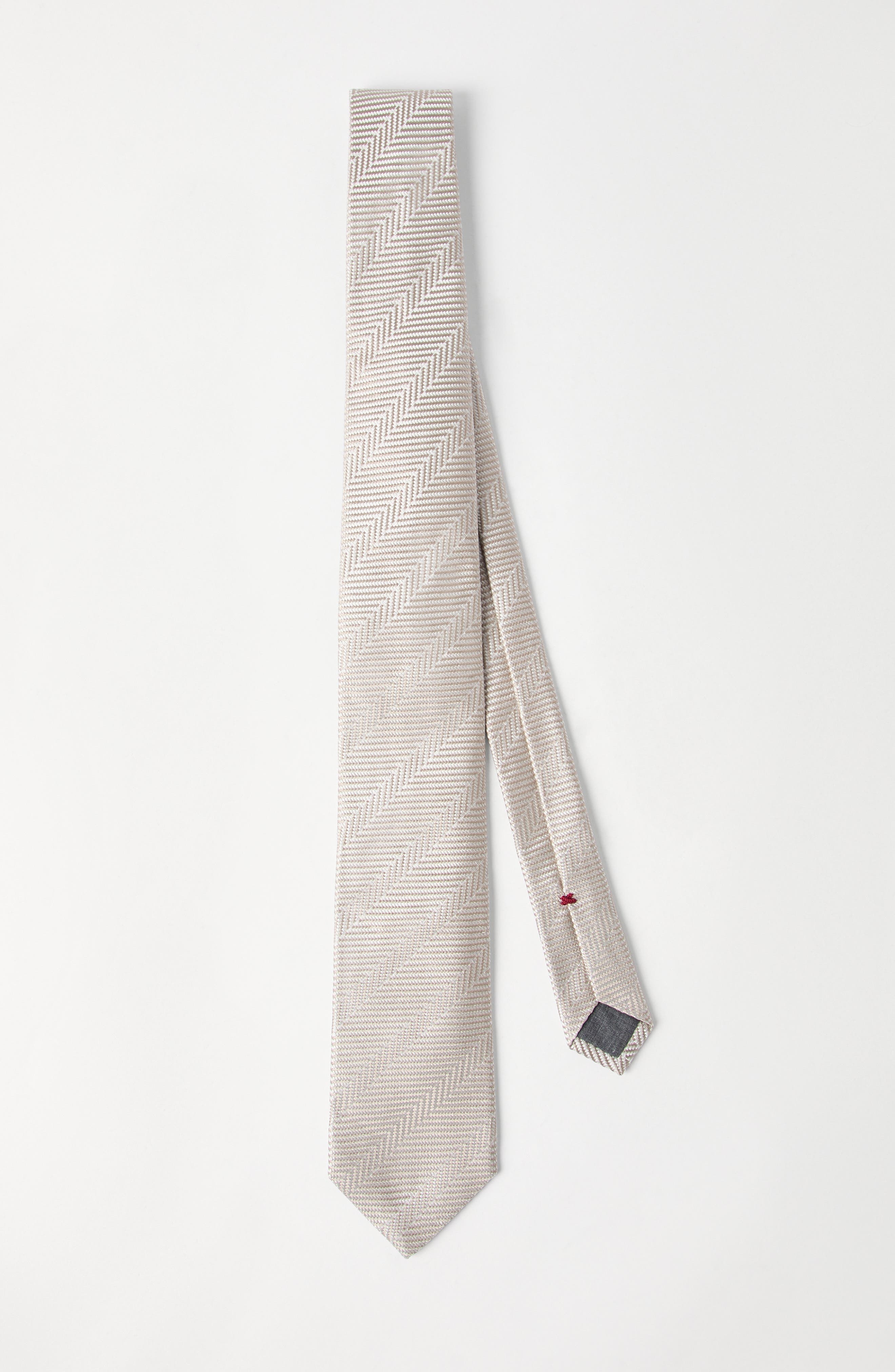 Brunello Cucinelli Herringbone necktie in Salt at Nordstrom - 2