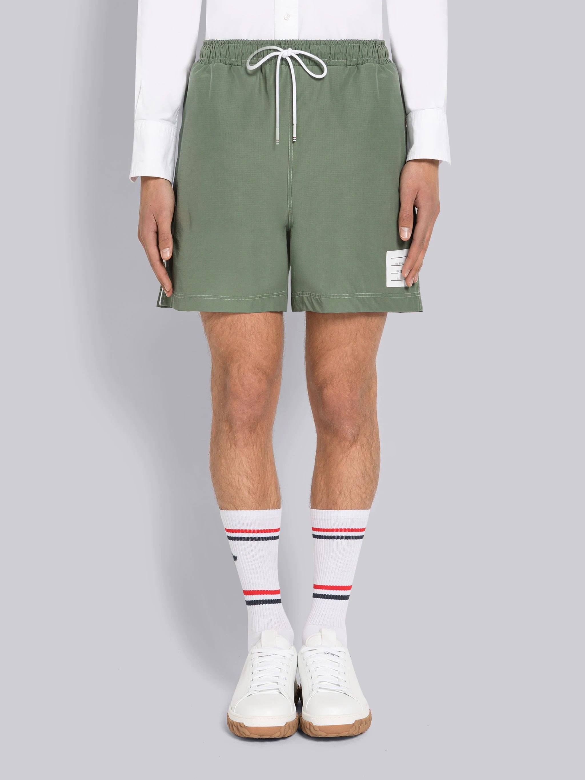 Ripstop Topstitch Track Shorts - 1