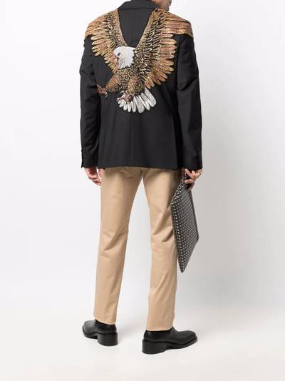 PHILIPP PLEIN rhinestone-eagle embellished single-breasted blazer outlook