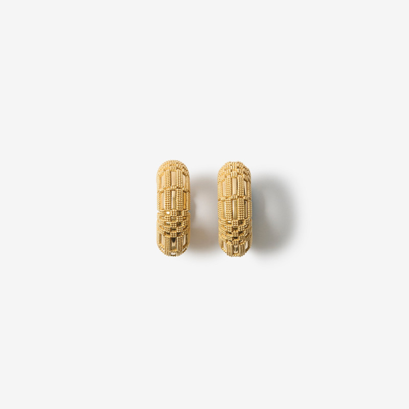 Check Granulation Hoop Earrings​ 1