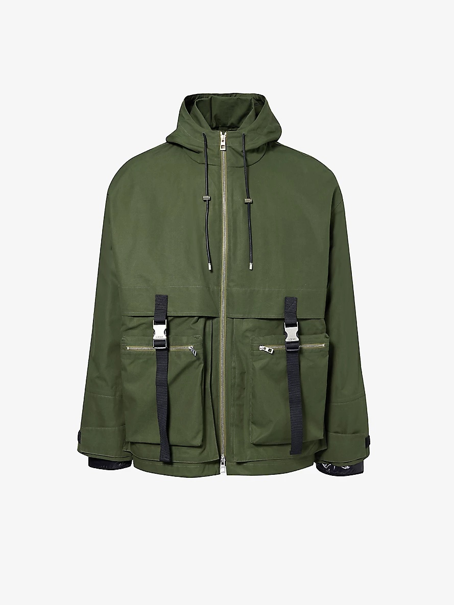 Adjustable-buckled padded-liner cotton jacket - 1