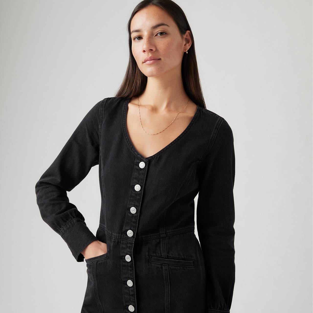 MONROE DENIM DRESS - 5
