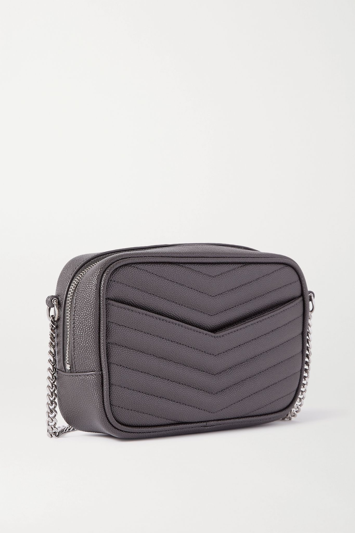 Lou mini quilted textured-leather shoulder bag - 3