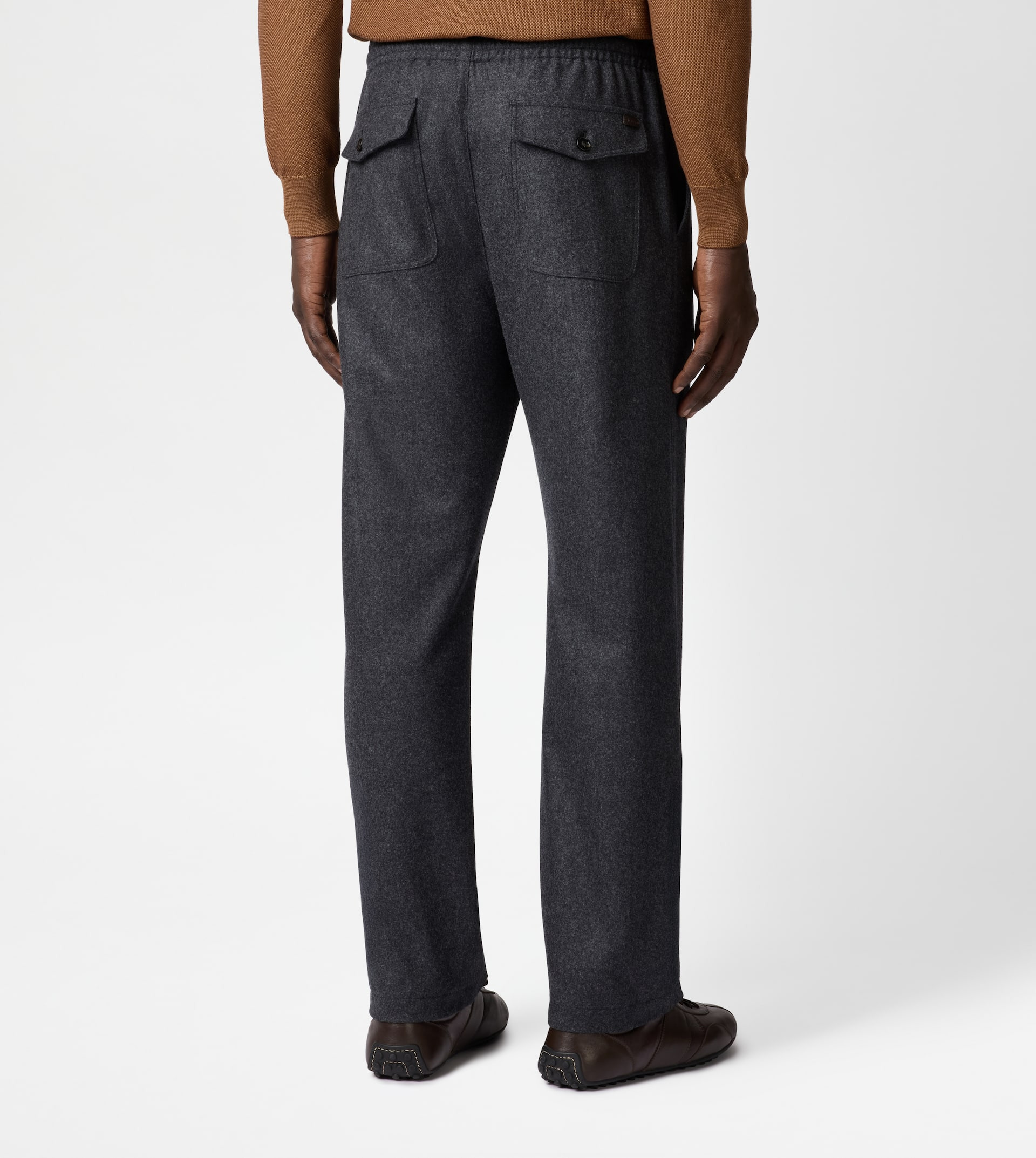 PANTS IN FLANNEL WITH DRAWSTRING - GREY - 4