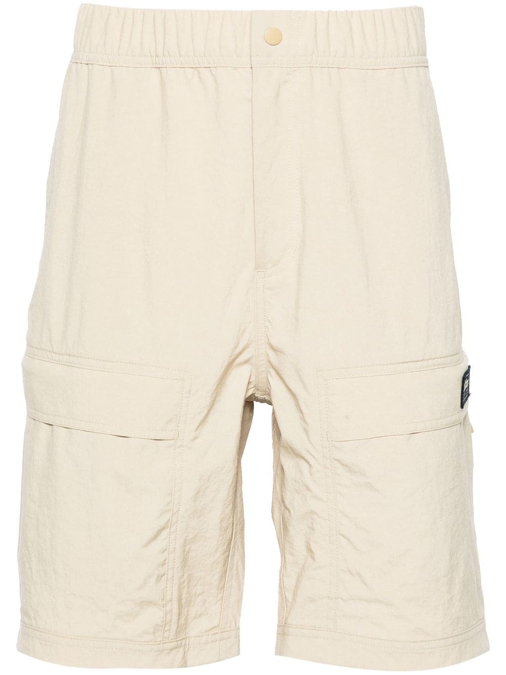 logo-patch elasticated-waist shorts - 1