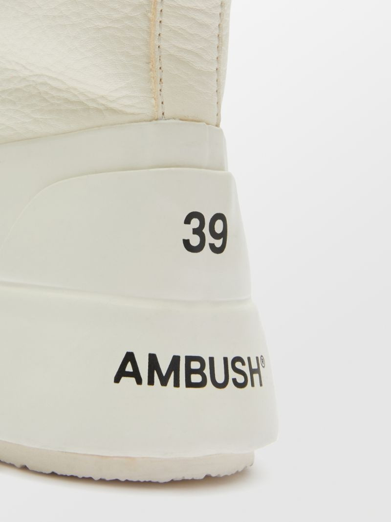 LEATHER MIX HI-TOP SNEAKER 5