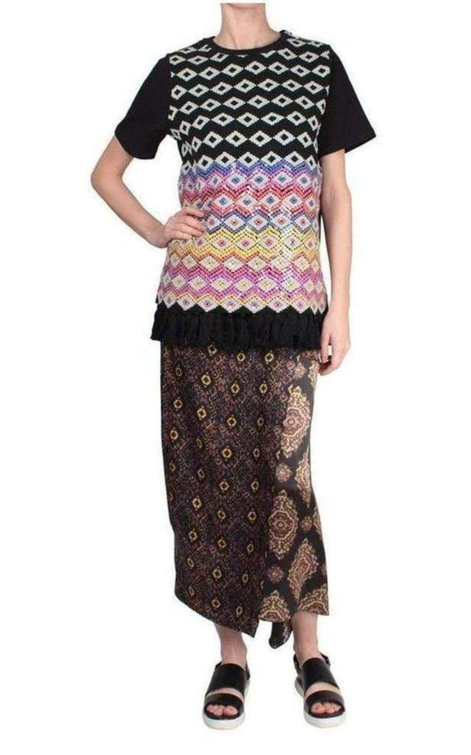 Wrap Silk Blend Skirt - 2