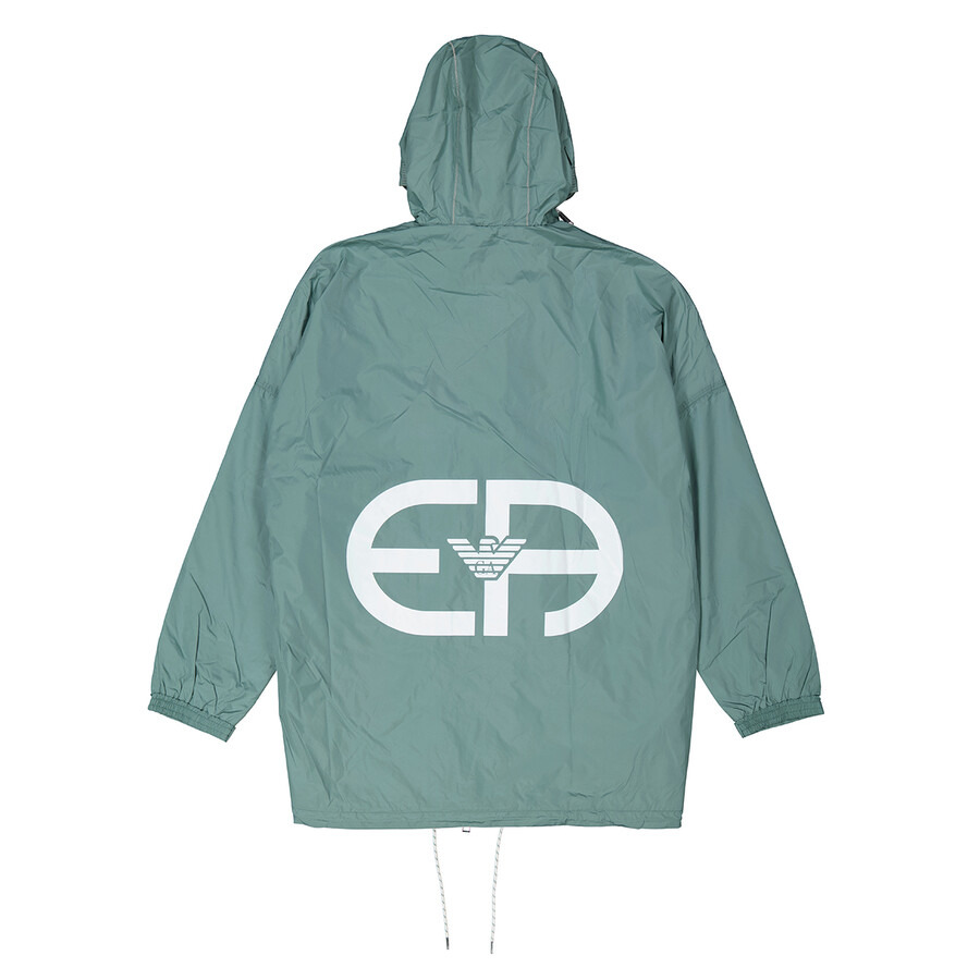 Emporio Armani Men's Logo Print Hooded Blouson Jacket - 7