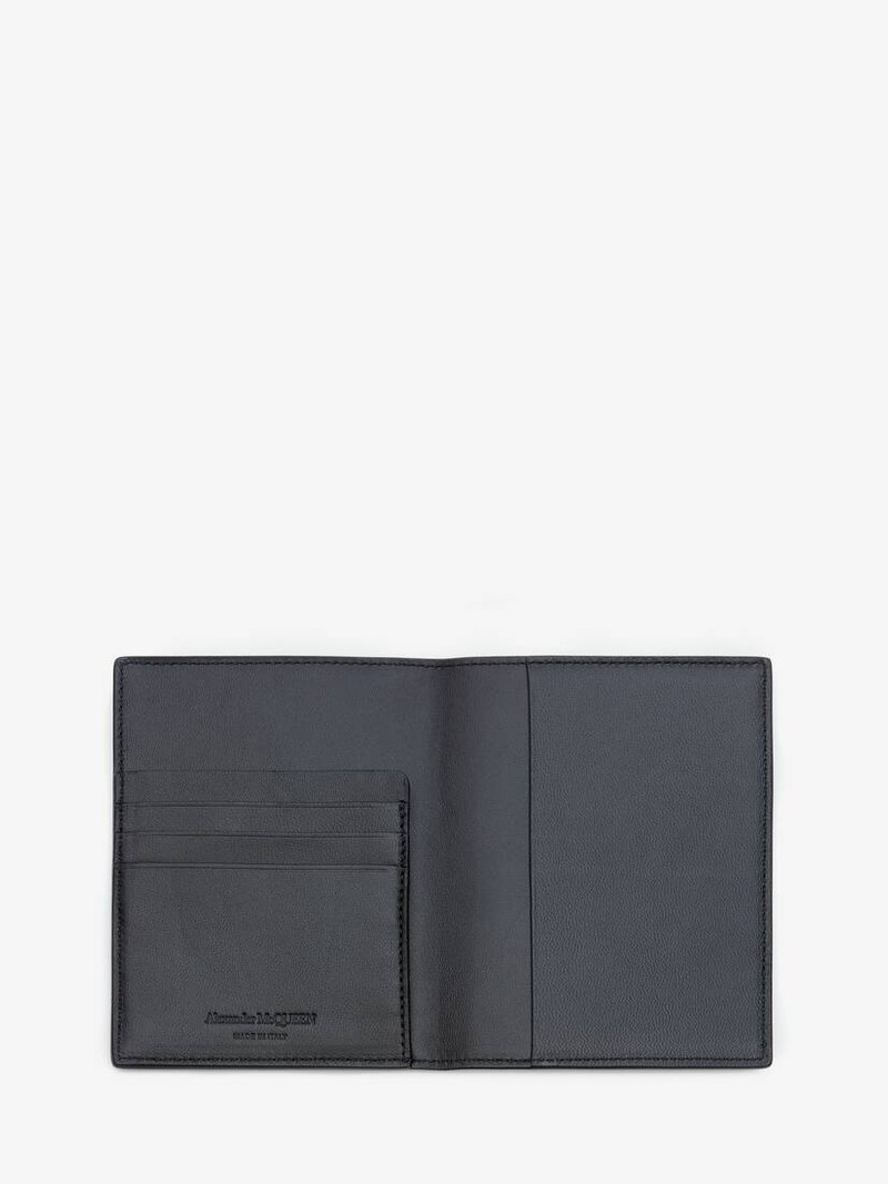 Alexander McQueen Leather Billfold Wallet in Black outlook
