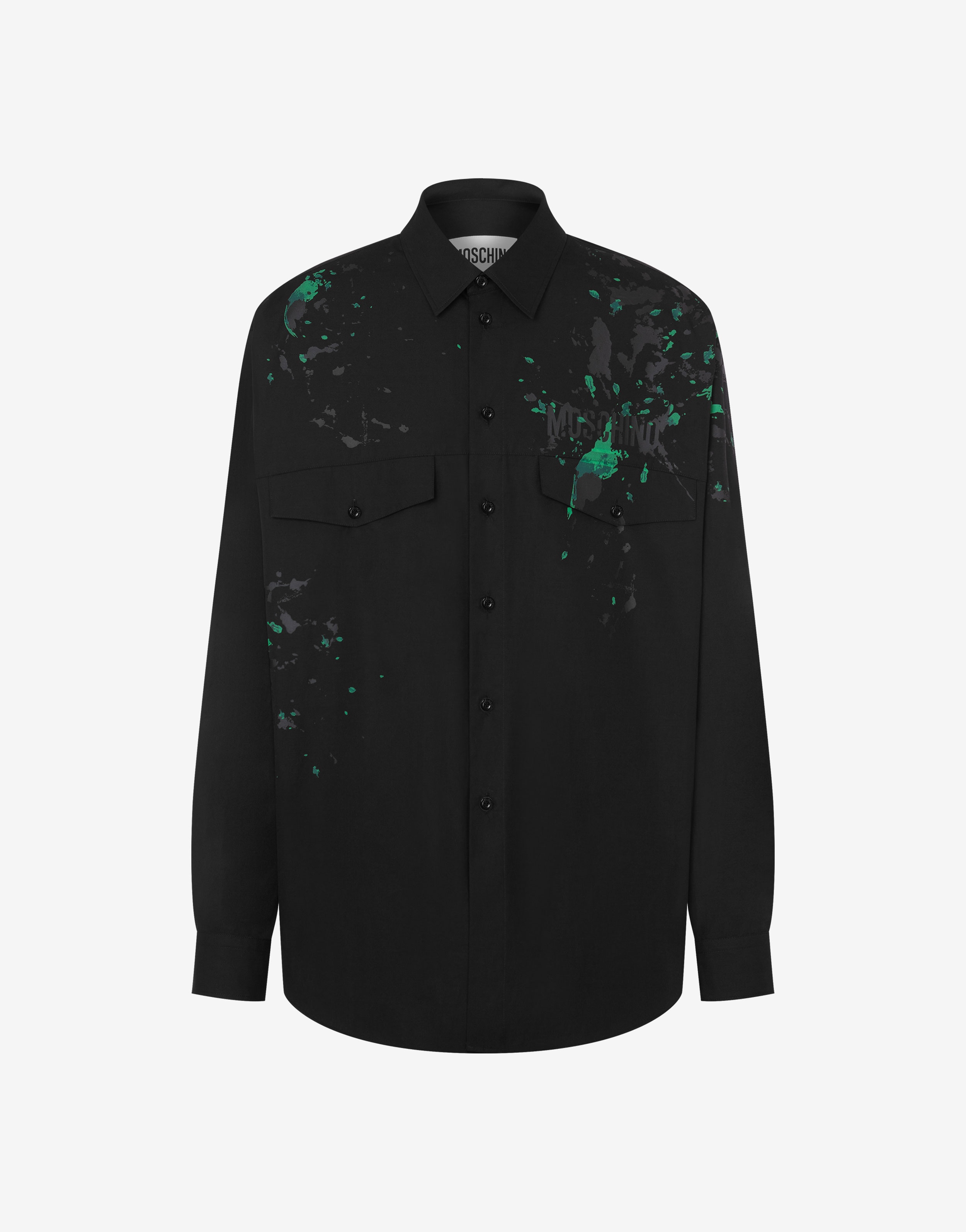 PAINTED EFFECT POPLIN SHIRT - 1