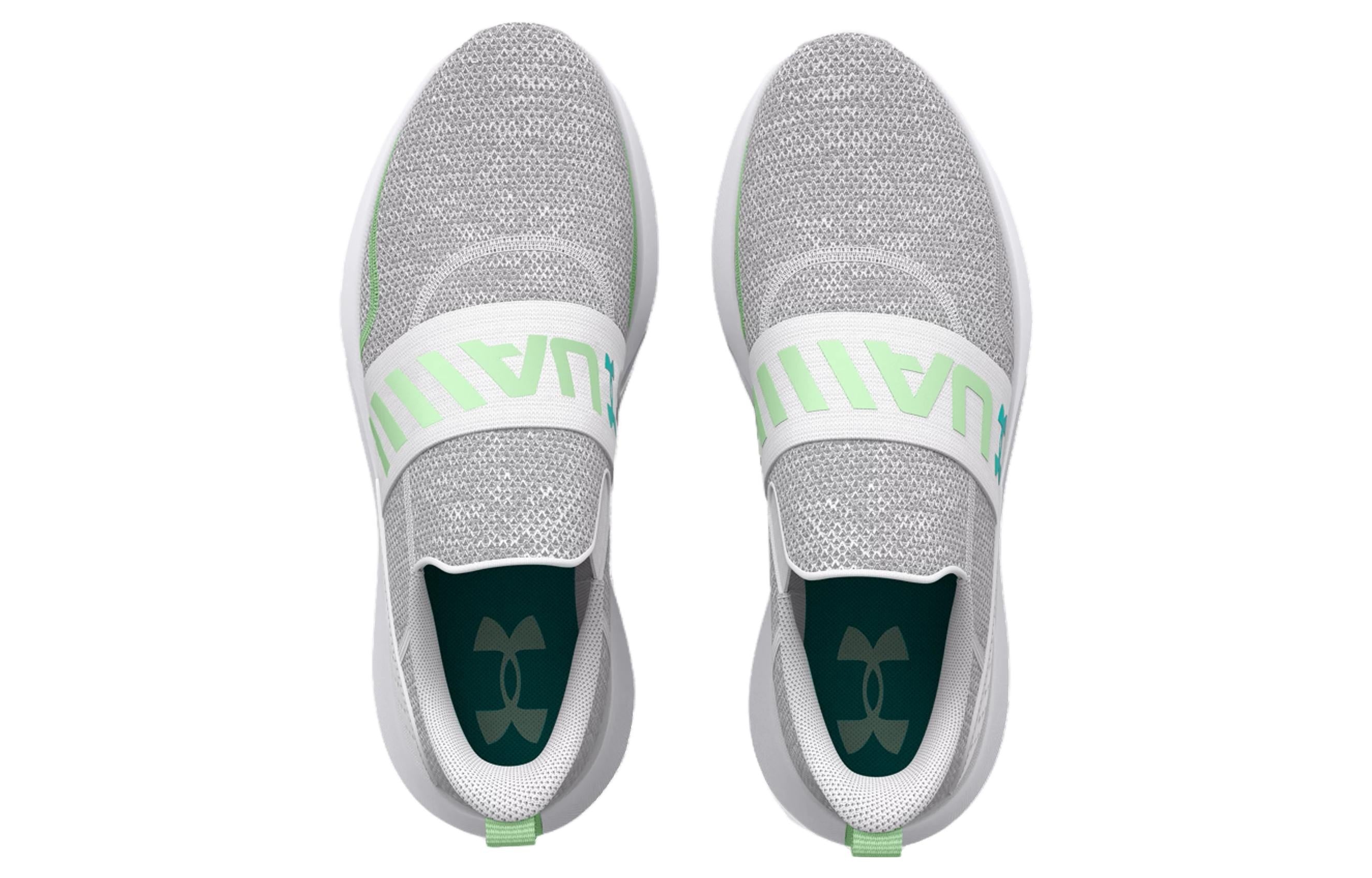(WMNS) Under Armour Surge 3 Slip Running Shoes 'White Aqua Foam' 3026507-101 - 4