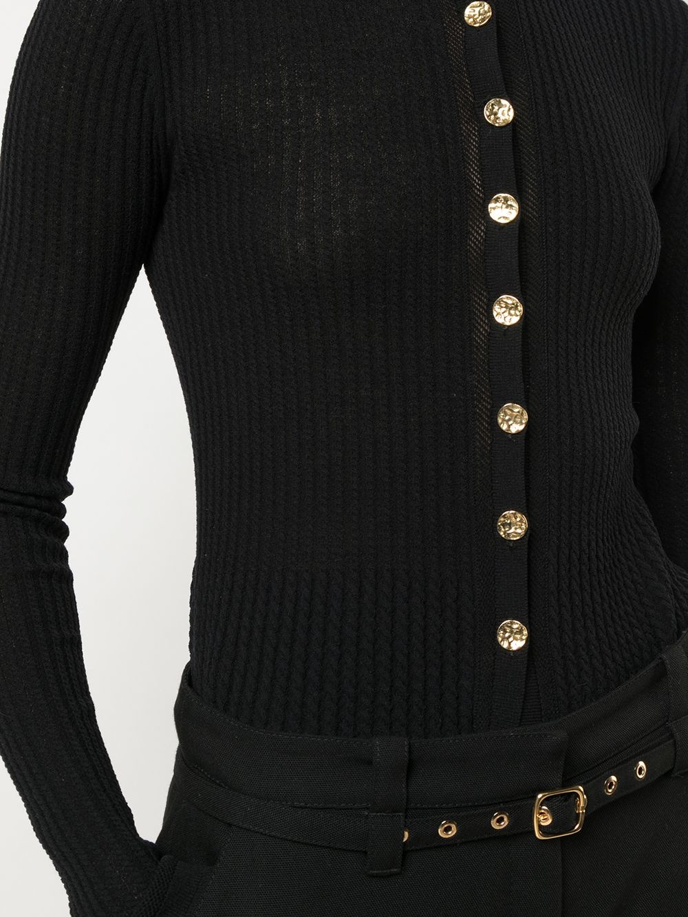 peplum ribbed cardigan - 5